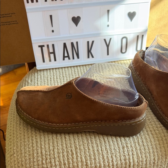 BORN Leather Slip on Clogs - Picture 2 of 6